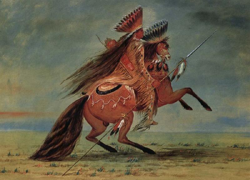 George Catlin Crow Chief oil painting image